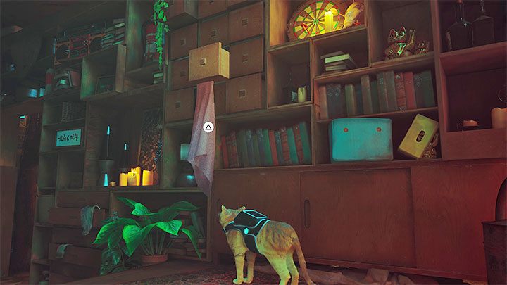 In order to examine the second clue, you have to reach the appartment's attic - Stray: Midtown, Chapter 10 - walkthrough - Walkthrough - Stray Guide, Walkthrough
