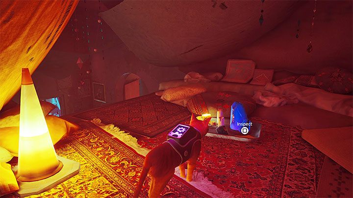 In the attic, find the crystals - Stray: Midtown, Chapter 10 - walkthrough - Walkthrough - Stray Guide, Walkthrough