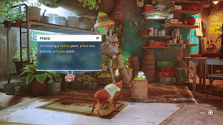 What needs to be done: When in machine village, you heed to talk to Malo - Stray: Badges - list of all - Secrets and Collectibles - Stray Guide, Walkthrough