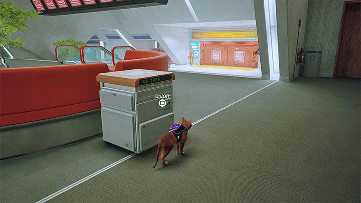 There aren't any opponents in the new area - you can optionally talk to servant robots - Stray:Control Room, Chapter 12 - walkthrough, ending - Walkthrough - Stray Guide, Walkthrough