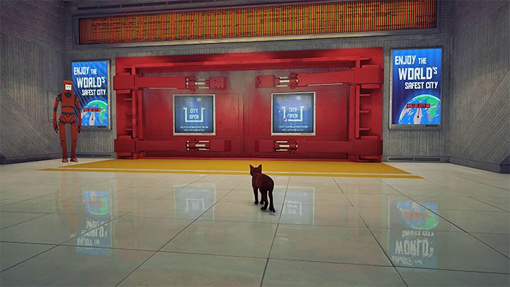 To continue, leave the control room and go right - Stray:Control Room, Chapter 12 - walkthrough, ending - Walkthrough - Stray Guide, Walkthrough