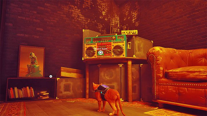 Return to the clothing store with the cassette tape - Stray: Worker Jacket - how to get it? - FAQ - Stray Guide, Walkthrough