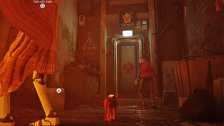 You have to start following Seamus and Doc's detected signal - Stray: Slums - Part 2, Chapter 6 - walkthrough - Walkthrough - Stray Guide, Walkthrough