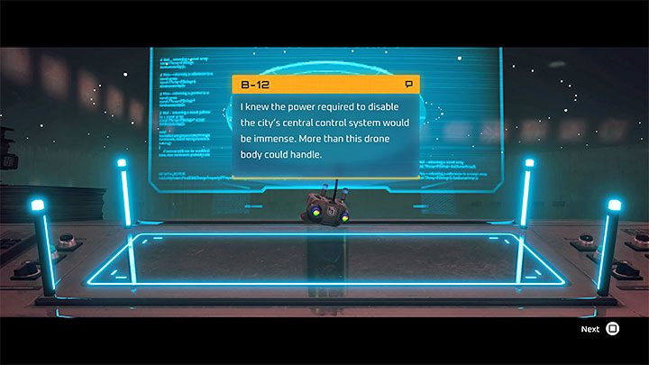 Hacking the terminals which can unlock the passage to the outside world will be beyond B-12's capabilities - Stray: The games ending - walkthrough of the ending - Walkthrough - Stray Guide, Walkthrough