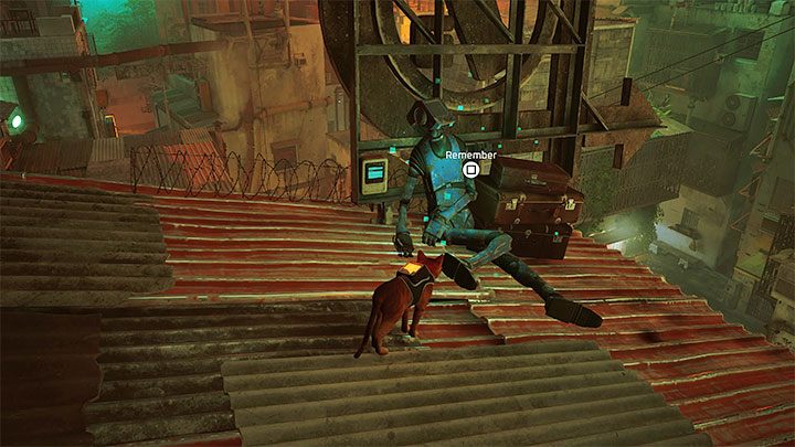 Menu location: row 2, position 1 - Stray: The Slums - all memories - Memories B-12 - Stray Guide, Walkthrough