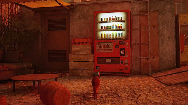 The final, third vending machine can be found while exploring the rooftops and upper levels of the central slum buildings - Stray: The Slums - all memories - Memories B-12 - Stray Guide, Walkthrough