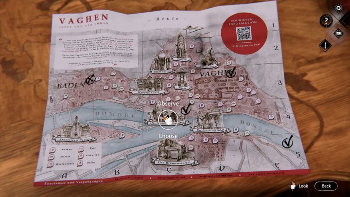 Wählen Sie C4 auf der Karte aus, wo sich das Antiquitätenviertel befindet – Syberia The World Before: Vaghen – Blumenviertel, Herbst 2005 Teil 1 – Komplettlösung – Komplettlösung – Syberia The World Before Guide