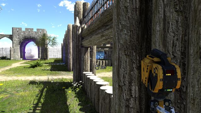 First of all, disable the gate with the jammer - Air Delivery - World 4 - The Talos Principle - Game Guide and Walkthrough