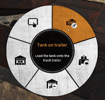 Mit dieser Option können Sie den Tank zur Werkstatt transportieren.  - Ausheben von Panzern im Tank Mechanic Simulator - Grundlagen - Tank Mechanic Simulator Guide