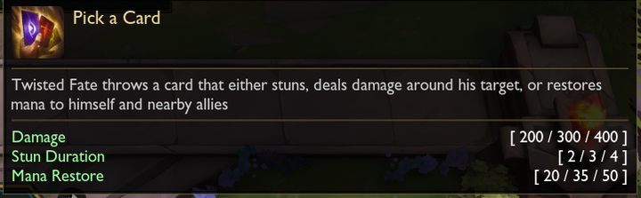 Twisted Fate draws and throws one of the three cards - Teamfight Tactics Guide