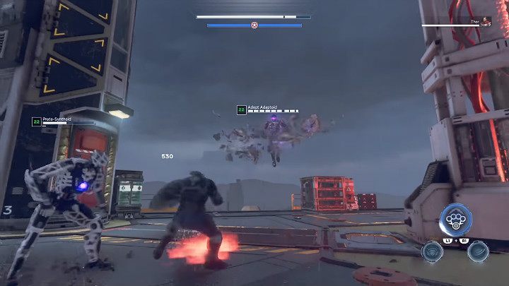 Here you will face a new enemy type - Adept Adaptoid - Marvels Avengers: By Force of Mind, walkthrough - Gold Coast - Marvels Avengers Guide