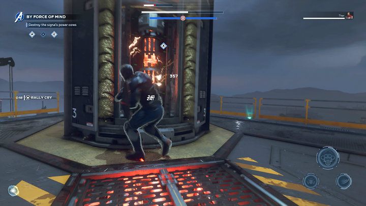 Now all you have to do is smash all three cores to get to the next stage of this mission - Marvels Avengers: By Force of Mind, walkthrough - Gold Coast - Marvels Avengers Guide