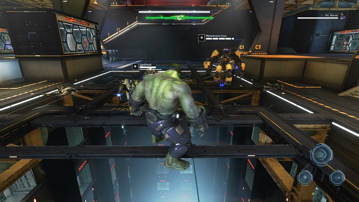 Pay special attention to Cryo Synthoids, which can immobilize your hero and expose him to attack, as well as to Dreadbots and soldiers in exos - Marvels Avengers: MODOK boss - how to beat? Walkthrough - Bosses - Marvels Avengers Guide