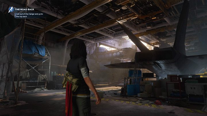 You will reach a huge hangar - Marvels Avengers: The road back, walkthrough - Utah Badlands - Marvels Avengers Guide