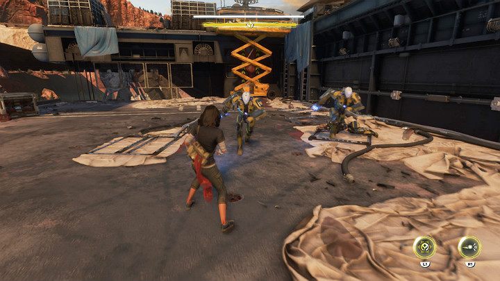 Once you enter the upper deck of the Chimera, you will be attacked by a small squad of AIM soldiers - Marvels Avengers: The road back, walkthrough - Utah Badlands - Marvels Avengers Guide