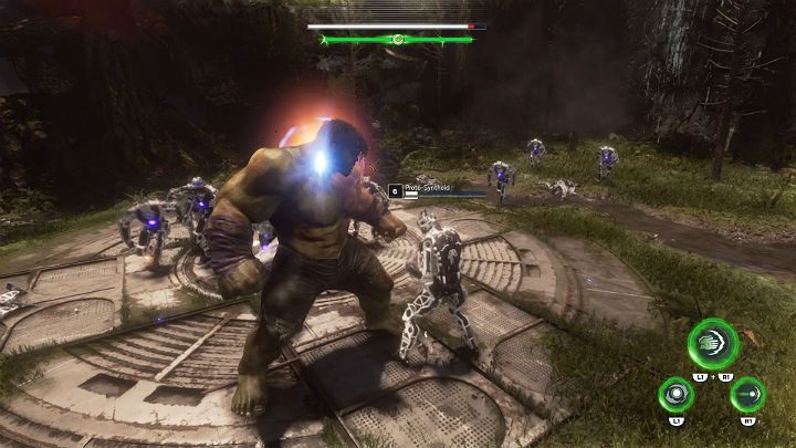 Suddenly, AIMs soldiers will appear from below - Marvels Avengers: To find Olympia, walkthrough - Pacific Northwest - Marvels Avengers Guide
