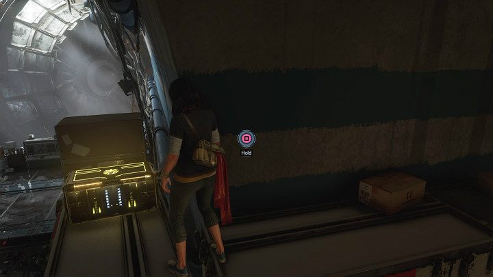 First, jump on the cabinets on the right and open the Golden Chest, in which youll find some rare-quality equipment - Marvels Avengers: To find Olympia, walkthrough - Pacific Northwest - Marvels Avengers Guide