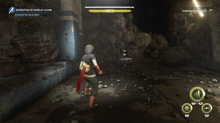 Before you approach the control console, look to the other side of this room - theres another glass doors you can smash - Marvels Avengers: Missing links, walkthrough - Snowy Tundra - Marvels Avengers Guide