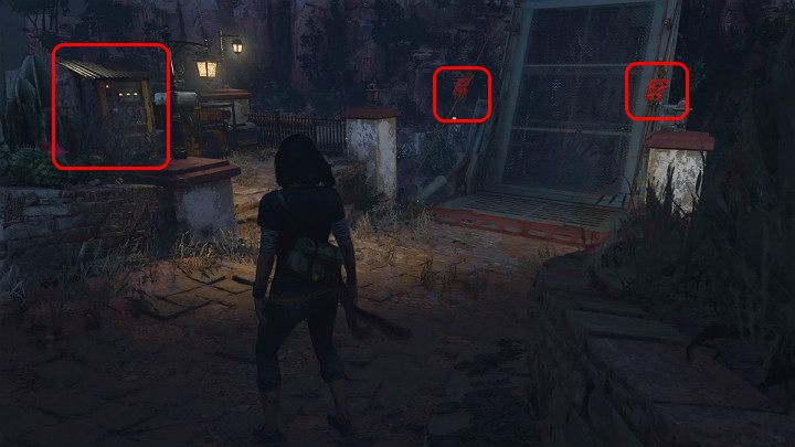 In order to lower the drawbridge, you will have to break the hooks supporting it in vertical position - Marvels Avengers: House Call, walkthrough - Utah Badlands - Marvels Avengers Guide