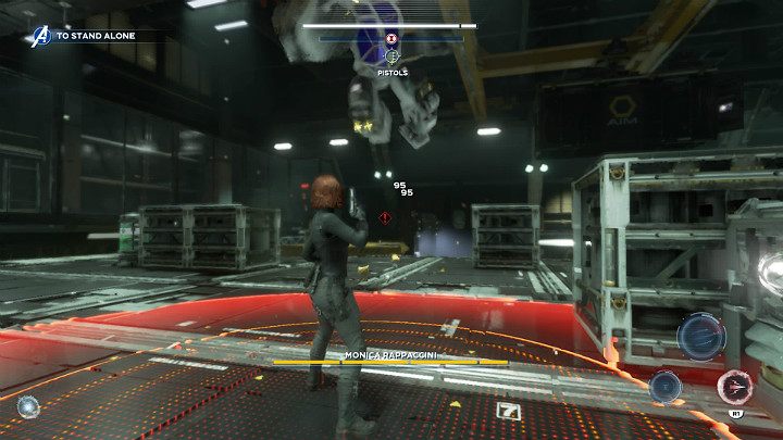 When the opponent begins to crouch its a sign that shes about to make a jump - Marvels Avengers: To stand alone, walkthrough - Utah Badlands - Marvels Avengers Guide