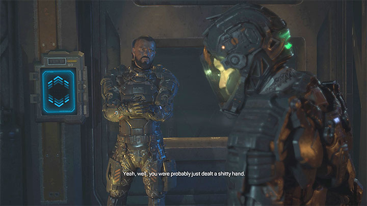 Reach Elias - perform the jump and watch the escape scene - Callisto Protocol: Habitat - Walkthrough - The Callisto Protocol Guide