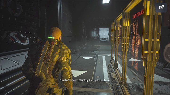 Take the back exit from the lab - it leads to the elevator to the Tower - Callisto Protocol: Tower - Walkthrough - The Callisto Protocol Guide