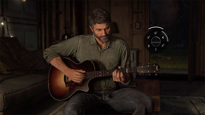 Die Gitarre als interaktives Instrument erscheint in der Prolog-Phase und dann wird Joel sie für kurze Zeit spielen – The Last of Us 2: Wann ist das Spielen einer Gitarre verfügbar?  - Kampagne und Erkundung – The Last of Us 2 Guide