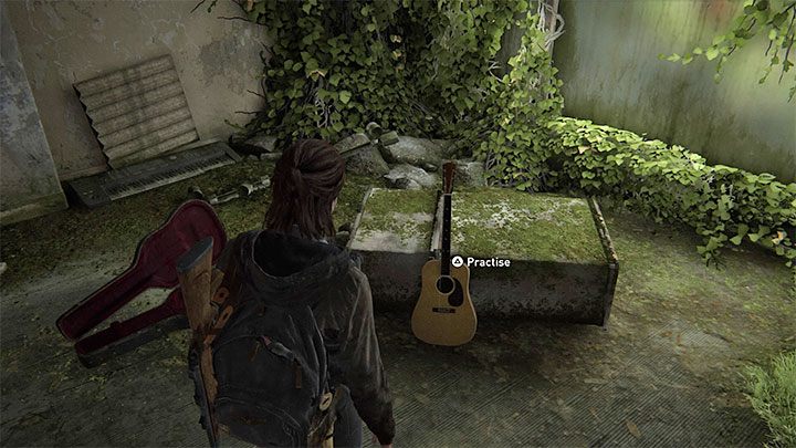 Nachdem sie die Gitarre in einem Musikgeschäft gefunden hat, spielt Ellie ein Lied der berühmten Band A-ha – Take On Me – The Last of Us 2: Wann ist das Spielen einer Gitarre erhältlich?  - Kampagne und Erkundung – The Last of Us 2 Guide