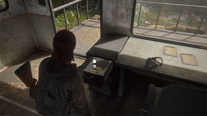 The document is in one of the drawers - The Last of Us 2: The Gate - collectibles, artefacts, coins - Seattle Day 1 - Ellie - The Last of Us 2 Guide