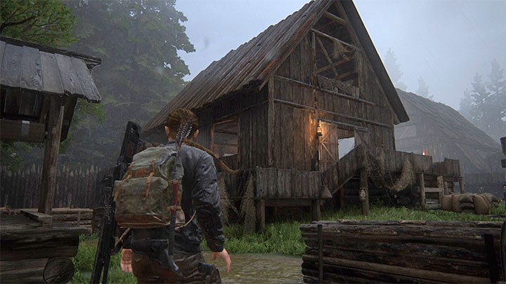 To find a coin, take a look at the hut shown in the picture to the left of the place where you started the battle against the Seraphites - The Last of Us 2: The Island - collectibles, artefacts, coins - Seattle Day 3 - Abby - The Last of Us 2 Guide