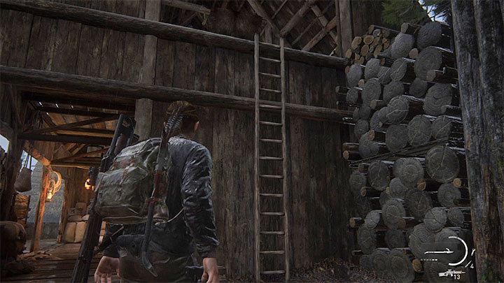Go to the back of the cabin and use the ladder to get to the attic - The Last of Us 2: The Island - collectibles, artefacts, coins - Seattle Day 3 - Abby - The Last of Us 2 Guide