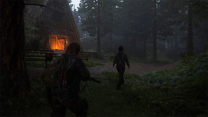 Soon after you pass the tower, you will come across the left cabin shown in the picture - The Last of Us 2: The Island - collectibles, artefacts, coins - Seattle Day 3 - Abby - The Last of Us 2 Guide