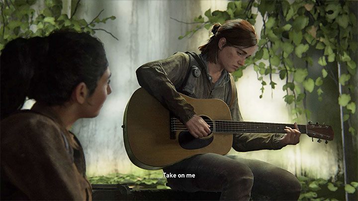 The ability to play the guitar is one of the greatest curiosities of The Last of Us 2 and we have devoted a separate page of our guide about this topic - Playing the guitar - The Last of Us 2: Easter-eggs on Ellie stages - Easter-eggs and curiosities and - The Last of Us 2 Guide