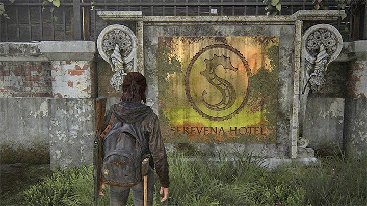 Rather minor easter egg is associated with the Serevena Hotel, which Ellie and Dina visit at the end of the Downtown stage - The Last of Us 2: Easter-eggs on Ellie stages - Easter-eggs and curiosities and - The Last of Us 2 Guide