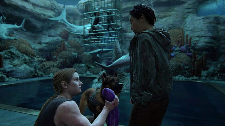 Eine weitere Gelegenheit, mit Alice zu spielen, bietet sich im Aquarium (während der Suche nach Lev) – Leitfaden zu The Last of Us 2: Hunde – Grundlagen – Leitfaden zu The Last of Us 2