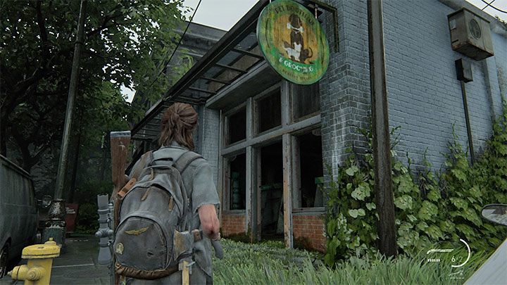 Return to the main street and head to the Pet Boutique building on the other side of the street - we showed it in the picture - The Last of Us 2: Safe combinations - Seattle, Day 2 Ellie - Safes - The Last of Us 2 Guide