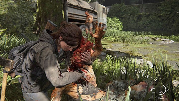 Wenn man als Ellie spielt, sind Clicker viel einfacher zu entsorgen als in TLoU 1 – The Last of Us 2: Clicker-Anleitung, wie tötet man?  - Feinde – Leitfaden zu The Last of Us 2