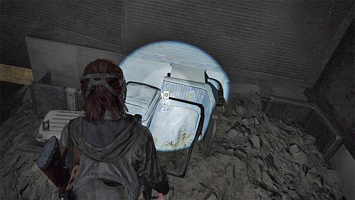 On the other side you will find a trading card lying on some bags - The Last of Us 2: The Tunnels - collectibles, artefacts, coins - Seattle Day 1 - Ellie - The Last of Us 2 Guide