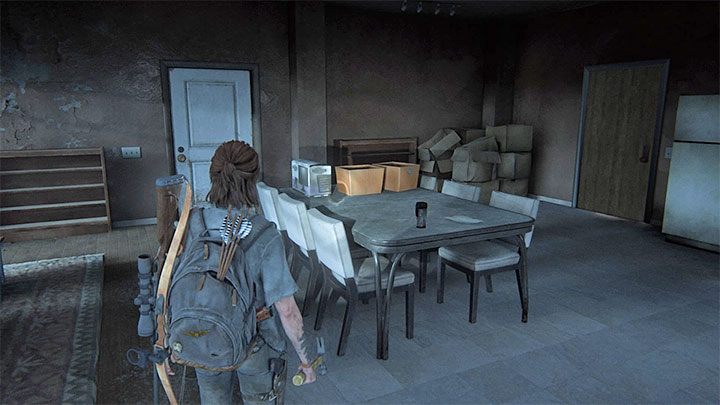 The document is on the dining room table - The Last of Us 2: In Search of Nora, The Seraphites - artefacts, coins - Seattle Day 2 - Ellie - The Last of Us 2 Guide