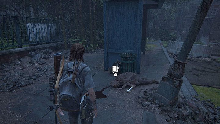 The entry will be activated as you approach the corpse of one of the cultists - The Last of Us 2: In Search of Nora, The Seraphites - artefacts, coins - Seattle Day 2 - Ellie - The Last of Us 2 Guide