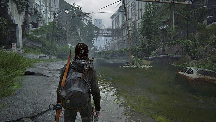 The workbench during Road to the Aquarium level is found at the end of the stage, specifically when walking through the area shown in the screenshot above - The Last of Us 2: Road to the Aquarium - collectibles, artefacts, coins - Seattle, Day 3 - Ellie - The Last of Us 2 Guide
