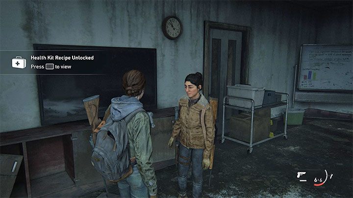 Ellie is able to produce health kits from the start of the game, specifically from the Patrol stage onward - The Last of Us 2: Weapons, gadgets - list - Basics - The Last of Us 2 Guide