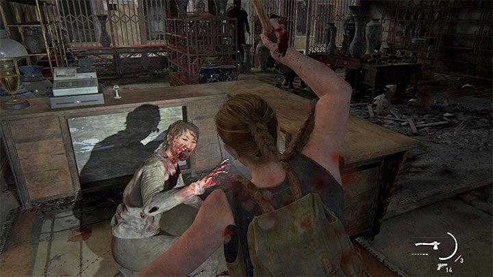 Abby doesnt have a switchblade, but you can unlock shivs blades for her - each one of them is disposable and their main use is to eliminate clickers (stealth attack or after being caught by a monster) - The Last of Us 2: Weapons, gadgets - list - Basics - The Last of Us 2 Guide