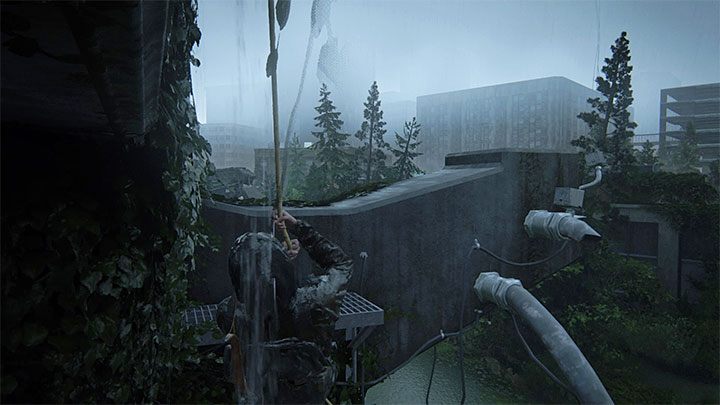 There is a rope in the first wagon - pick it up and throw it through the hole on your right - The Last of Us 2: The Flooded City - collectibles, artefacts, coins - Seattle, Day 3 - Ellie - The Last of Us 2 Guide