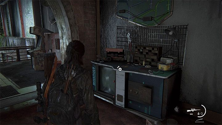 The workbench in The Flooded City level is located on the first floor of the arcade - The Last of Us 2: The Flooded City - collectibles, artefacts, coins - Seattle, Day 3 - Ellie - The Last of Us 2 Guide