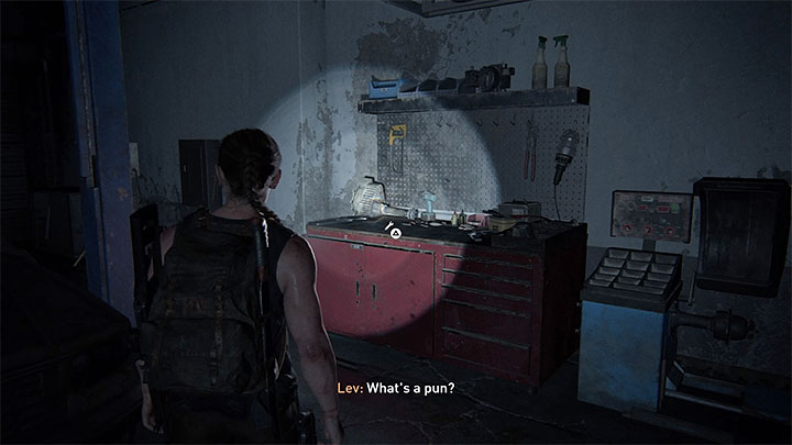 The Forest stage Its located inside La Rosas Auto Shop, which can be reached after completing the initial escape scene - The Last of Us 2: Workbenches and weapons upgrades - Character development and equipment upgrades - The Last of Us 2 Guide