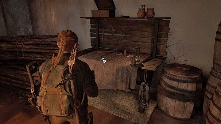The Shortcut stage The second workbench table is on one of the upper floors of the skyscraper and it can be found shortly after using a ladder illuminated by an oil lamp - The Last of Us 2: Workbenches and weapons upgrades - Character development and equipment upgrades - The Last of Us 2 Guide