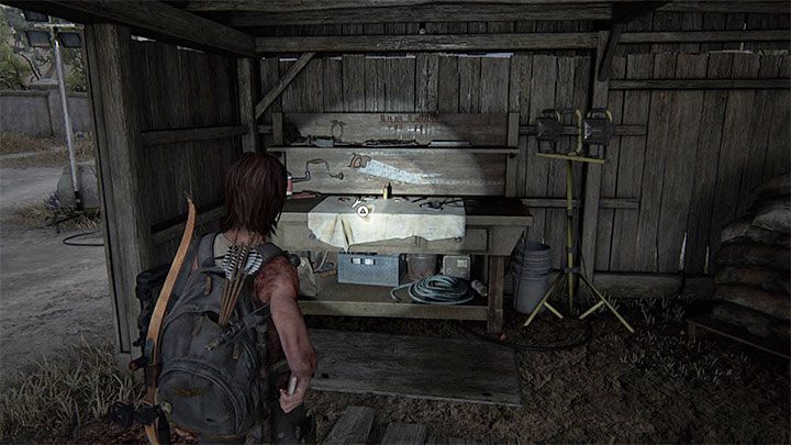 The Resort stage You can find a workbench just after you reach the resort area occupied by slave hunters - The Last of Us 2: Workbenches and weapons upgrades - Character development and equipment upgrades - The Last of Us 2 Guide