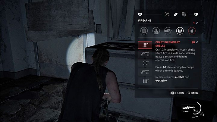 Die Fähigkeit, Munition herzustellen, ist die erste dieser Art – Brandgranaten herstellen – The Last of Us 2: Wie bekomme ich eine Schrotflinte?  - Kampf – Leitfaden zu The Last of Us 2