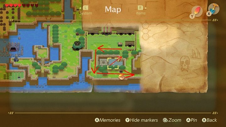 Return through Mabe Village to the Fast Travel Point and teleport yourself and Marine near Animal Village - Anglers Tunnel | Links Awakening Walkthrough - Walkthrough - Links Awakening Guide